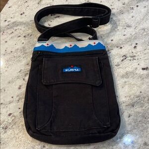 KAVU Black and Black Canvas  Bag